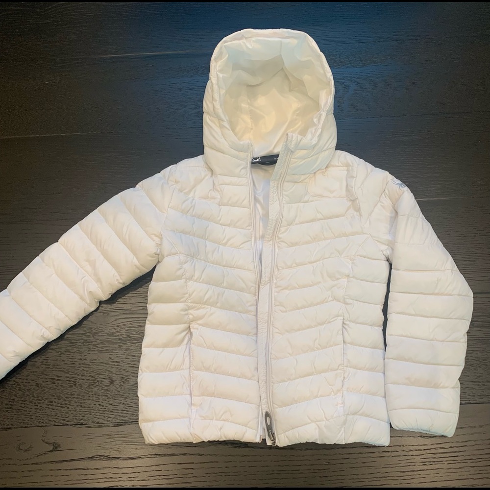 Girls Spyder jacket size girls 7 good condition color white